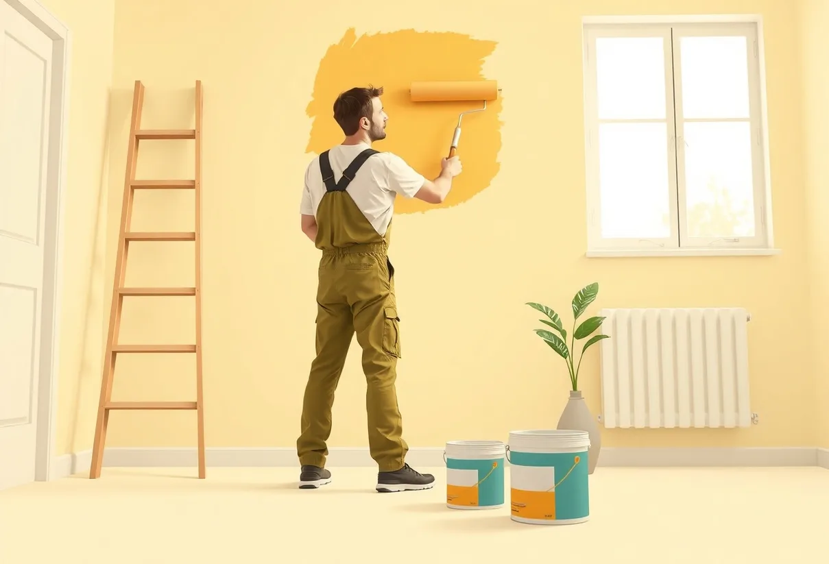 Peintre Ris-Orangis 91130 en intervention sur un chantier